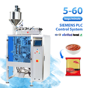 Machine d'emballage polyvalente à double usage pour sauces : machine multi-formats pour le remplissage et la fermeture de sachets de pâte de chili/tomate (ajustement automatique du sac) - Product Image 1