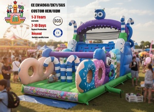 Trampoline gonflable commercial certifié CE en PVC pour jeux extérieurs, grande <span class=keywords><strong>piste</strong></span> d'obstacles pour adultes et enfants, location pour fêtes - Product Image 2