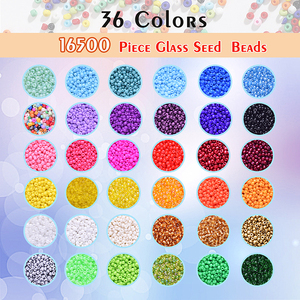 High Quality Jewelry Making Kit Multicolor Beads 16500pcs 36 Color Glass Seed Beads Kids <b>Toy</b> Set Beads Kit <b>for</b> Jewelry Making - Product Image 2