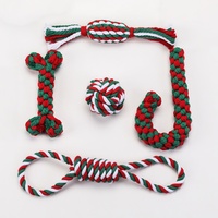 Accessoires pour animaux produits pour chien coton tressé noel ensemble de jouets à mâcher pour chien animal