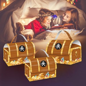 12 pezzi <span class=keywords><strong>di</strong></span> scatole <span class=keywords><strong>di</strong></span> bombole per feste a tema pirata scrigno per il gioco <span class=keywords><strong>di</strong></span> caccia al <span class=keywords><strong>tesoro</strong></span> con Goodie Candy con stampa a laminazione opaca - Product Image 6