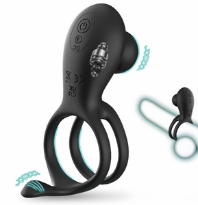 Anneau pénien en silicone souple multicouche, stimulateur clitoridien texturé étanche, triple anneau pénien pour homme, jouet sexuel pour couple adulte, pour retarder l'éjaculation et améliorer la performance masculine - Product Image 2