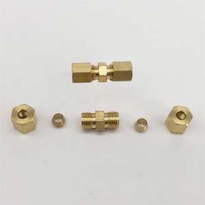 Conector de Compresión para Tubo de <span class=keywords><strong>1</strong></span>/8'', <span class=keywords><strong>3</strong></span>/16'', <span class=keywords><strong>1</strong></span>/<span class=keywords><strong>4</strong></span>'', 5/16'', <span class=keywords><strong>3</strong></span>/8'', <span class=keywords><strong>1</strong></span>/<span class=keywords><strong>2</strong></span>'' Pulgadas, Accesorio de Latón para Tuberías de Aceite, Agua, Combustible y Gas - Product Image 4