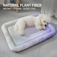 Tapis rafraîchissant auto-refroidissant en soie glacée respirante et confortable pour animaux de compagnie, taille M, lavable, pour petits chiens et chats