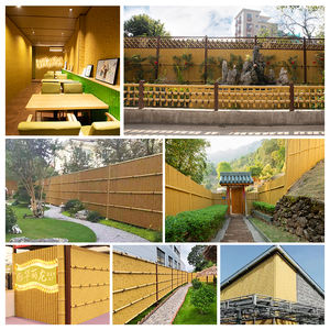 環境に優しい耐火性HDPE素材の防火屋外フェイクバンブーチェーンリンクフェンス合成竹パネルボード - Product Image 4