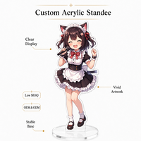 Kleinserien-UV-Druck Anime Acryl-Aufsteller mit Goldfolie, Einzelschlitz-Acrylfigur für Online-Verkäufer