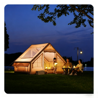 Tente gonflable d'extérieur automatique à structure pneumatique en tissu Oxford imperméable, tente pop-up pour le glamping familial, pour 4, 6 ou 8 personnes, idéale pour les festivals