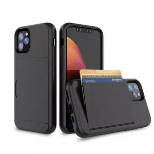 OEM Luxury 2in1 Phone Case With 3 Credit Card Slots Shockproof Protect Cover Wallet Holder For IPhone 15 14 13 12 11 Pro Max Plu