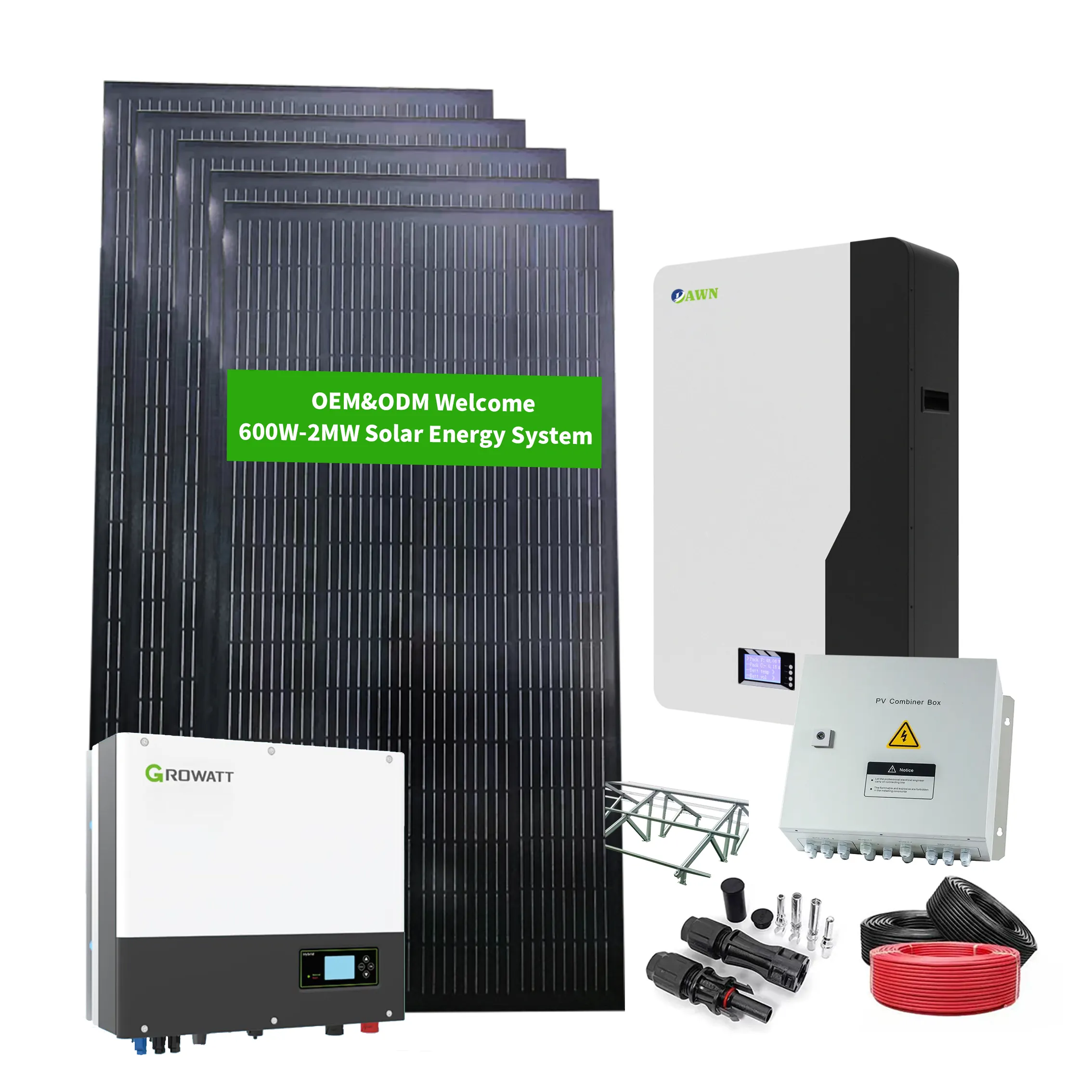 Venda quente 12KW 12KVA Sistema De Bateria De Ferro De Lítio Kit Solaire Sistema De Energia Solar para Casa Fora Da Grade Conjunto Completo