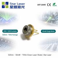 Diode laser verte Ams OSRAM PLT5 520FB 520nm 50mW TO56 monomode LD pour la projection, le divertissement et l'éclairage industriel