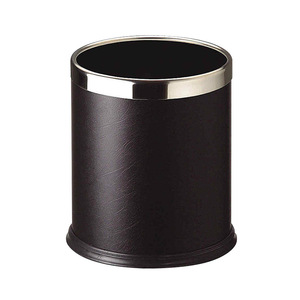 Poubelles rondes en cuir double couche épaissi, vente en gros d'usine, pour la maison, l'hôtel, le salon, le bureau, la cuisine, la chambre, la salle de bain - Product Image 2