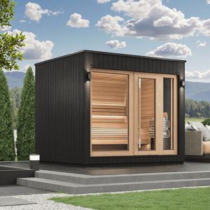 Ngoài trời kích thước lớn bằng gỗ phòng tắm hơi cabin Ngôi nhà nhỏ với cửa sổ kính tùy chỉnh ngoài trời phòng tắm hơi truyền thống - Product Image 6