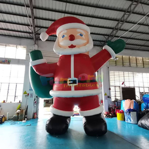 25ft giant outdoor christmas holiday decoration publicidad hinchable <b>inflatable</b> santa claus with gift bag - Product Image 2