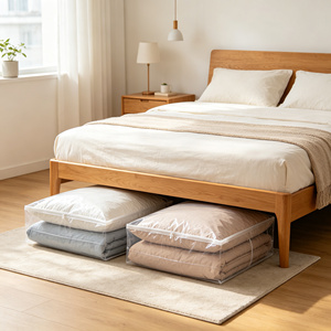 Clear PVC Vacuum Storage <b>Bags</b> Zipper <b>Compression</b> Organizer Pouches for Blankets Pillows Clothing Travel Home - Product Image 5