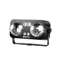 Projecteur LED double tête à effets lumineux magiques, lumière d'ambiance colorée pour KTV et maison, avec contrôle sonore et stroboscopique, lumière de bar transfrontalière