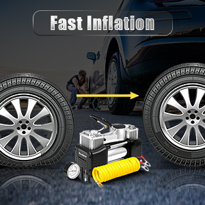 Metalen Kleine Band Inflator Pomp Elektrische <span class=keywords><strong>Mini</strong></span> Draagbare Tire Dc 12V Auto Luchtcompressor, Tire Inflator Voor Auto 'S - Product Image 2