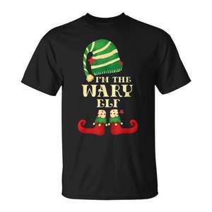 Santa the Wary Elf <b>Christmas</b> <b>T</b>-<b>Shirt</b> for Family Coworkers Group Promotional <b>Christmas</b> Matching <b>T</b>-<b>Shirt</b> - Product Image 1