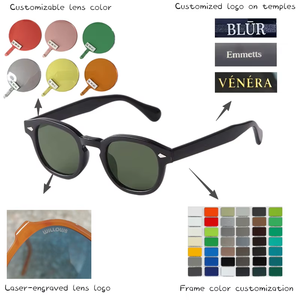 Lunettes <span class=keywords><strong>de</strong></span> <span class=keywords><strong>soleil</strong></span> ovales vintage à rivets écaille <span class=keywords><strong>de</strong></span> tortue, personnalisables avec logo <span class=keywords><strong>de</strong></span> marque, pour femmes et hommes, verres jaunes et bleus, petites lunettes <span class=keywords><strong>de</strong></span> <span class=keywords><strong>soleil</strong></span> - Product Image 3