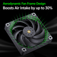 Ventilateur de refroidissement de boîtier Snowman haute vitesse 2500 tr/min 120 mm PWM 4 broches sans lumière avec roulement FDB, vitesse réglable, silencieux, pour PC Gamer et refroidisseur CPU