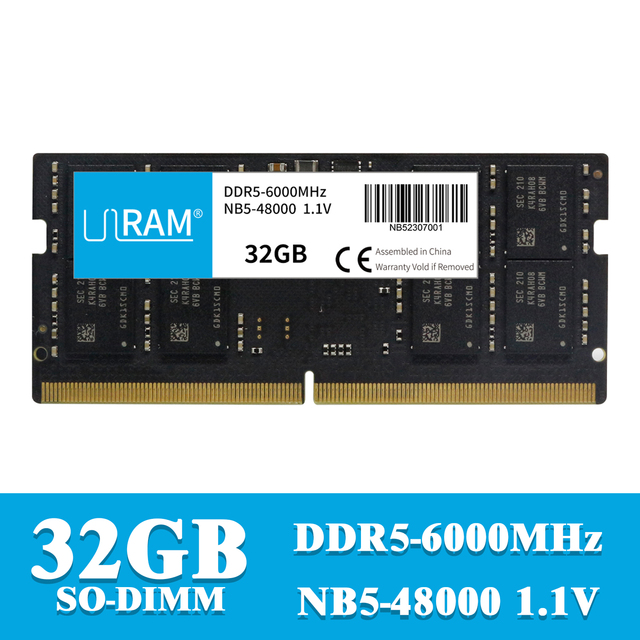 Ultra Fast DDR5 8GB 16GB 32GB 5200MHz 5600MHZ 6000MHZ Laptop Notebook SO-DIMM for Gaming & Pro Use High Bandwidth