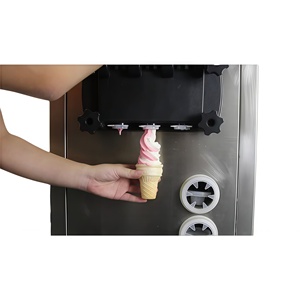 Máquina Automática Comercial <span class=keywords><strong>para</strong></span> Yogurt Congelado, 3 Sabores, Máquina de Helado Suave, Capacidad de 4.5L*2 Cilindros, Uso en Restaurantes, Acero Inoxidable - Product Image 4