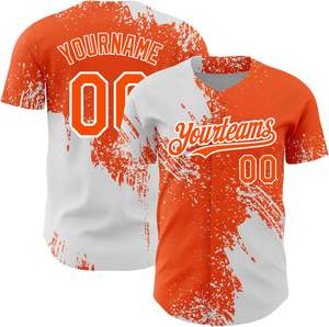 Camiseta de béisbol de manga corta de Hip Hop para hombre, camisas informales con botones, uniforme deportivo de equipo activo de manga corta, moda personalizada - Product Image 2