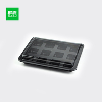 6 pièces Macaron Blister emballage jetable en plastique alimentaire conteneur boîte pour Sandwich Pizza Hamburger pain fabriqué à partir de matériau PET