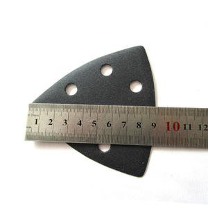 Disco de lijado de papel abrasivo <span class=keywords><strong>triangular</strong></span> de gancho y bucle de 6 agujeros, 90x90mm, papel de <span class=keywords><strong>lija</strong></span> impermeable <span class=keywords><strong>para</strong></span> herramientas abrasivas, pulido de metales - Product Image 4