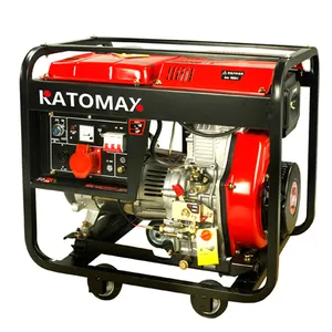 Katoma 6500wディーゼル発電機セット販売用、5kw 5kvaサイレントディーゼル発電機インドでの価格、48ボルトdc 5hpディーゼル発電機
