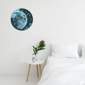 2024 nuevo moderno nórdico minimalista Mdf madera tierra Reloj de pared personalizado redondo silencioso Simple reloj Decoración