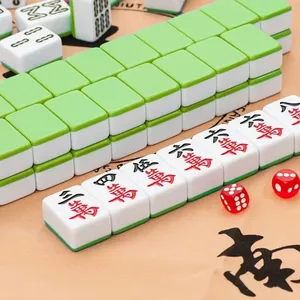 <span class=keywords><strong>Jeu</strong></span> de Mahjong miniature 24/26/30 mm, ensemble de voyage portable, 144 pièces, Mahjong chinois classique, <span class=keywords><strong>jeu</strong></span> de table familial traditionnel chinois - Product Image 2