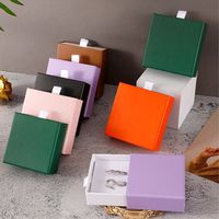 Boîte à bijoux en carton rigide écologique avec logo et taille personnalisés, emballage avec tiroir coulissant, boîte cadeau avec manchon coulissant