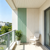 Revêtement mural en WPC imperméable avec structure à âme creuse, anti-humidité, sans décoloration, pour la décoration de la maison, du jardin, du patio et des espaces commerciaux