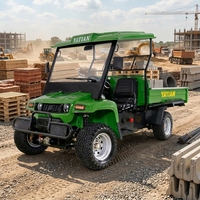 Dumper électrique tout-terrain robuste 4x4, véhicule utilitaire côte à côte PB10C pour la construction et l'exploitation minière