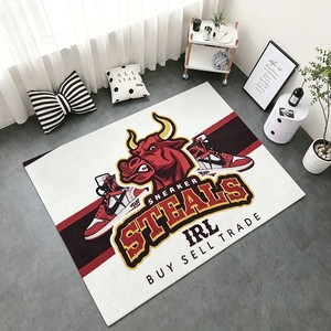 Tapis de sol personnalisé sur le thème des baskets, imprimé avec le logo d'équipe sportive, design personnalisé pour l'entrée d'un magasin de streetwear - Product Image 6