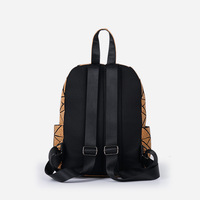 Tas Ransel Gabus Geometris Tahan Air, Penutup Tali, Lapisan Poliester, Anti Maling, Premium Matte, Tas Punggung Travel Sehari-hari