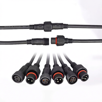 Câble de connexion LED étanche IP67 à conducteurs solides 2, 3 et 4 broches avec isolation PVC, connecteurs mâle et femelle, câble d'extension