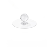 Crochet mural de luxe en forme de boule de cristal, adhésif transparent moderne, sans perçage, étanche, décoratif, double crochet, capacité 5-10 kg, pour la maison