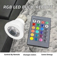 Ampoules LED RGB BOY E27 3W avec télécommande, en alliage d'aluminium, CRI85, AC85-265V, dimmables, pour la décoration de la maison et des fêtes