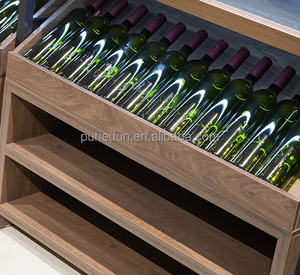 Espositore per cantina leggera da supermercato supporto per ripiano in legno per bottiglie di vetro vino rosso e birra - Product Image 4