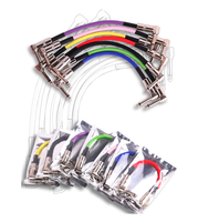 20CM Durable Plastic Audio Mono Pedalboard Guitar Bass Patch Cable for Electric Guitar and Amplifier with Colored Effect Pedals