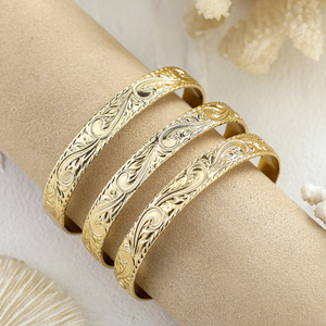 Hawaiian Jewelry Wholesale Luxury New Hot Selling Gold Plated <strong>Copper</strong> <strong>Bangles</strong> Jewelry Women Wholesale - Product Image 2
