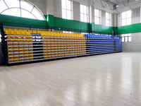 Tribunes télescopiques rétractables en acier inoxydable pour gymnases et stades intérieurs Frog Sports – Options personnalisées pour événements sportifs