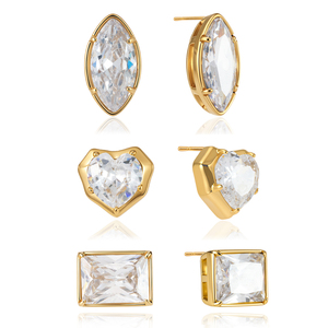 Pendientes <span class=keywords><strong>de</strong></span> Zirconia con Forma <span class=keywords><strong>de</strong></span> Corazón Clásicos <span class=keywords><strong>de</strong></span> J&D Jewelry, Acero Inoxidable <span class=keywords><strong>de</strong></span> <span class=keywords><strong>Alta</strong></span> <span class=keywords><strong>Calidad</strong></span>, Chapado en Oro <span class=keywords><strong>de</strong></span> 18K, Resistentes al Agua, Joyería para Mujer - Product Image 1