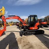 Excavatrice Kubota U55-5 d'occasion de haute qualité, avec peu d'heures de fonctionnement, bonnes performances, vente en ligne à prix réduit, ORIGINAL