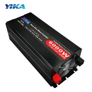 Güvenilir yüksek verimli invertör 6000 W 12V 24V 220V 120V 50HZ 60HZ güç dönüştürücü 6000 Watt saf sinüs dalgası güç inverteri