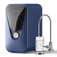Sistema de Filtro de Agua por Ósmosis Inversa Glacier Fresh GFU03, 800 GPD, Sin Tanque, Sin Electricidad/Sin Ruido, Relación 3:1 Agua Pura a Drenaje, 0.0001μm