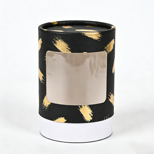 Emballage personnalisé en tube de papier PVC transparent cylindrique rond avec fenêtre pour cosmétiques, huiles essentielles, rouges à lèvres et soins de la peau - Product Image 1