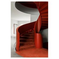Optima Escalier en colimaçon en métal noir pour bureau avec escalier en colimaçon au fini mat