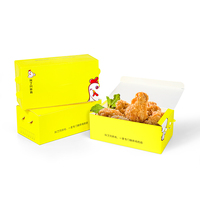 Emballage de restauration rapide chaud riz à emporter Kfc français poulet frit pépites ailes navires boîte de papier déjeuner à emporter
